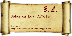 Bohunka Lukrécia névjegykártya